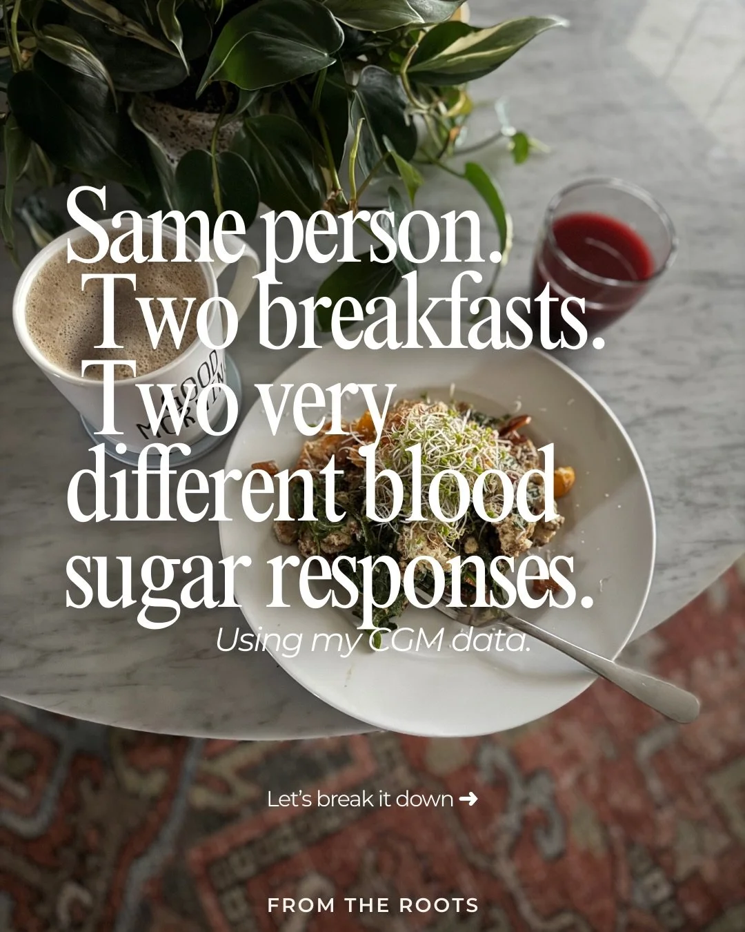 Same person.
Two breakfasts.
Two very different glucose responses.

I wore a continuous glucose monitor and compared how my body responded to different morning meals.

🥣 Breakfast 1: oats, fruit, protein, coffee
&rarr; normal rise and smooth recover