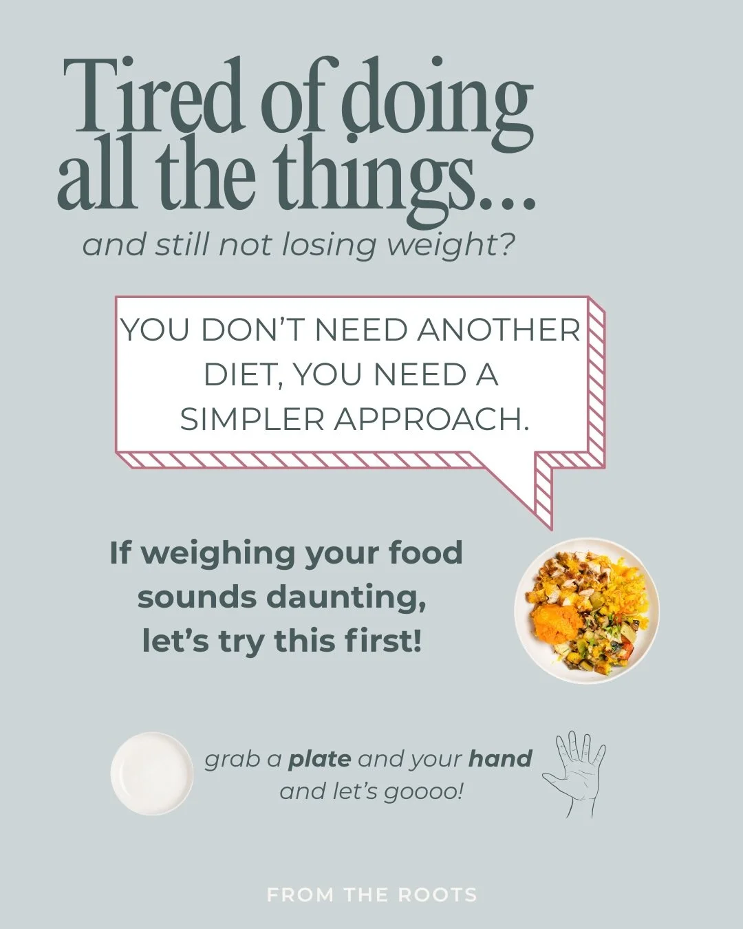 If the last post felt a little overwhelming&hellip; this is your sign to take a step back and simplify things.

You are not stuck with weight loss because you lack discipline
You are stuck because everything feels too hard to stay consistent with

Tr