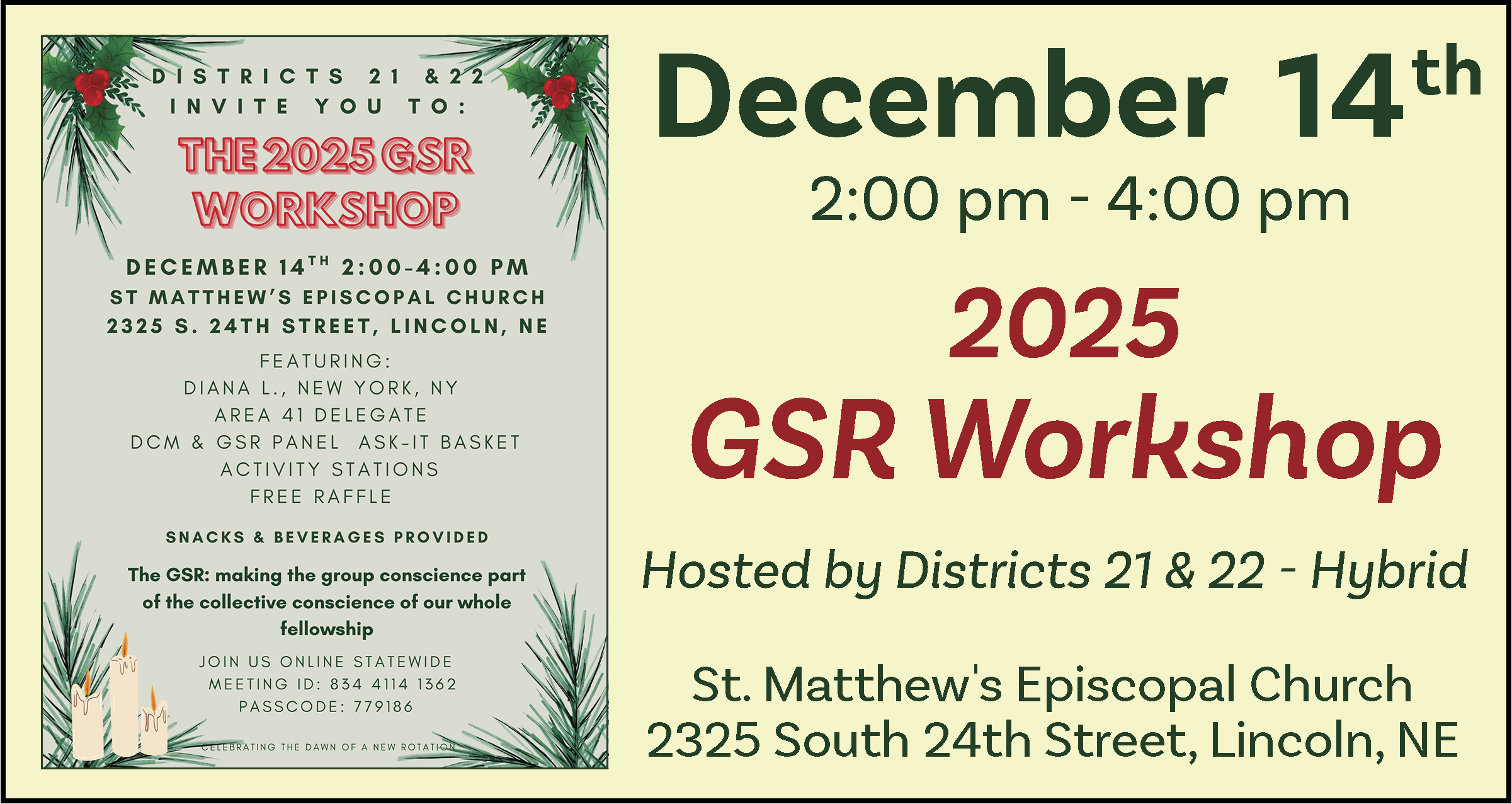 2025 GSR Workshop