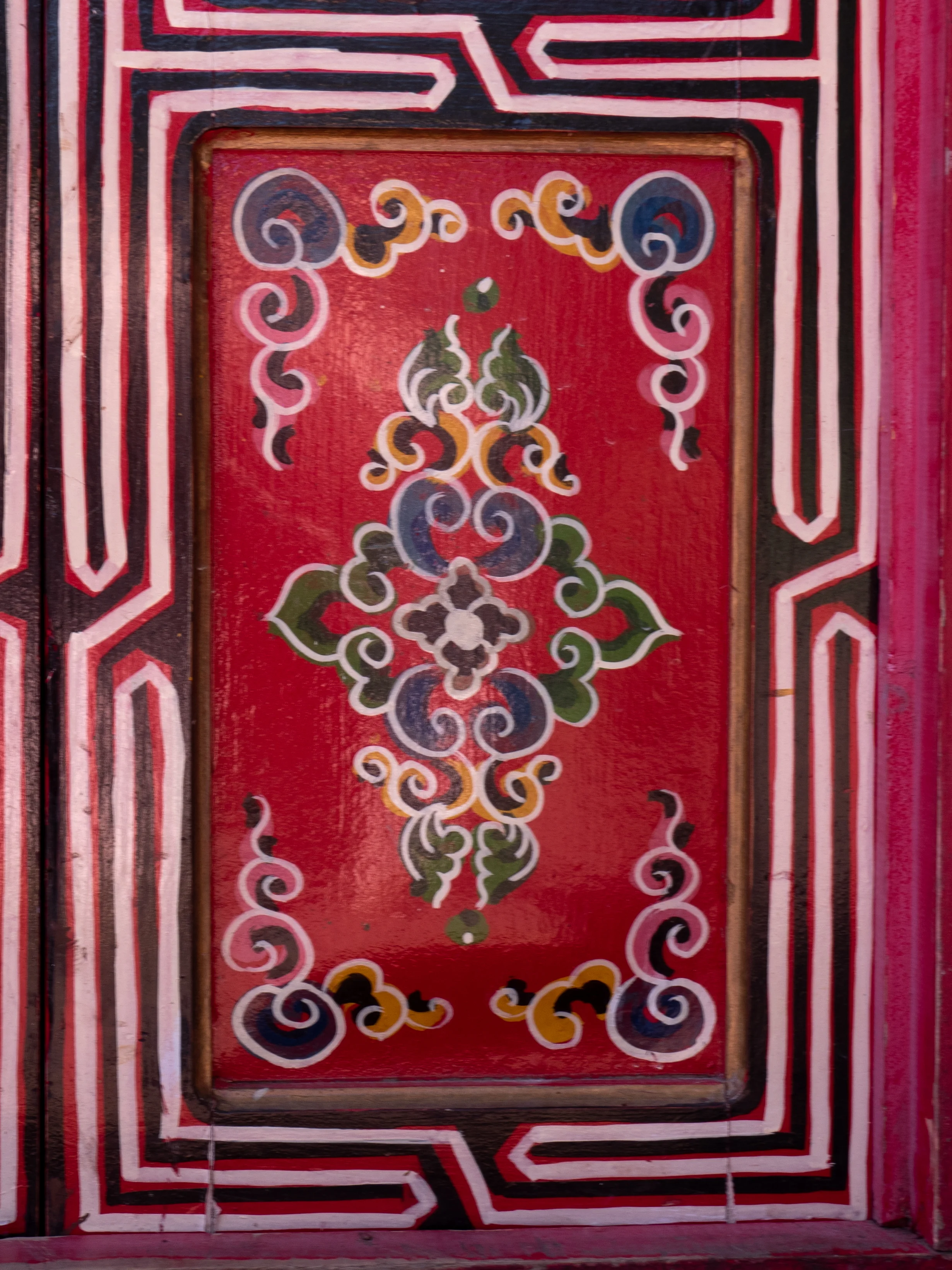 The Siddhashram is a traditionally made Mongolian yurt. Every detail you see is hand painted by native Mongolian craftswomen.
