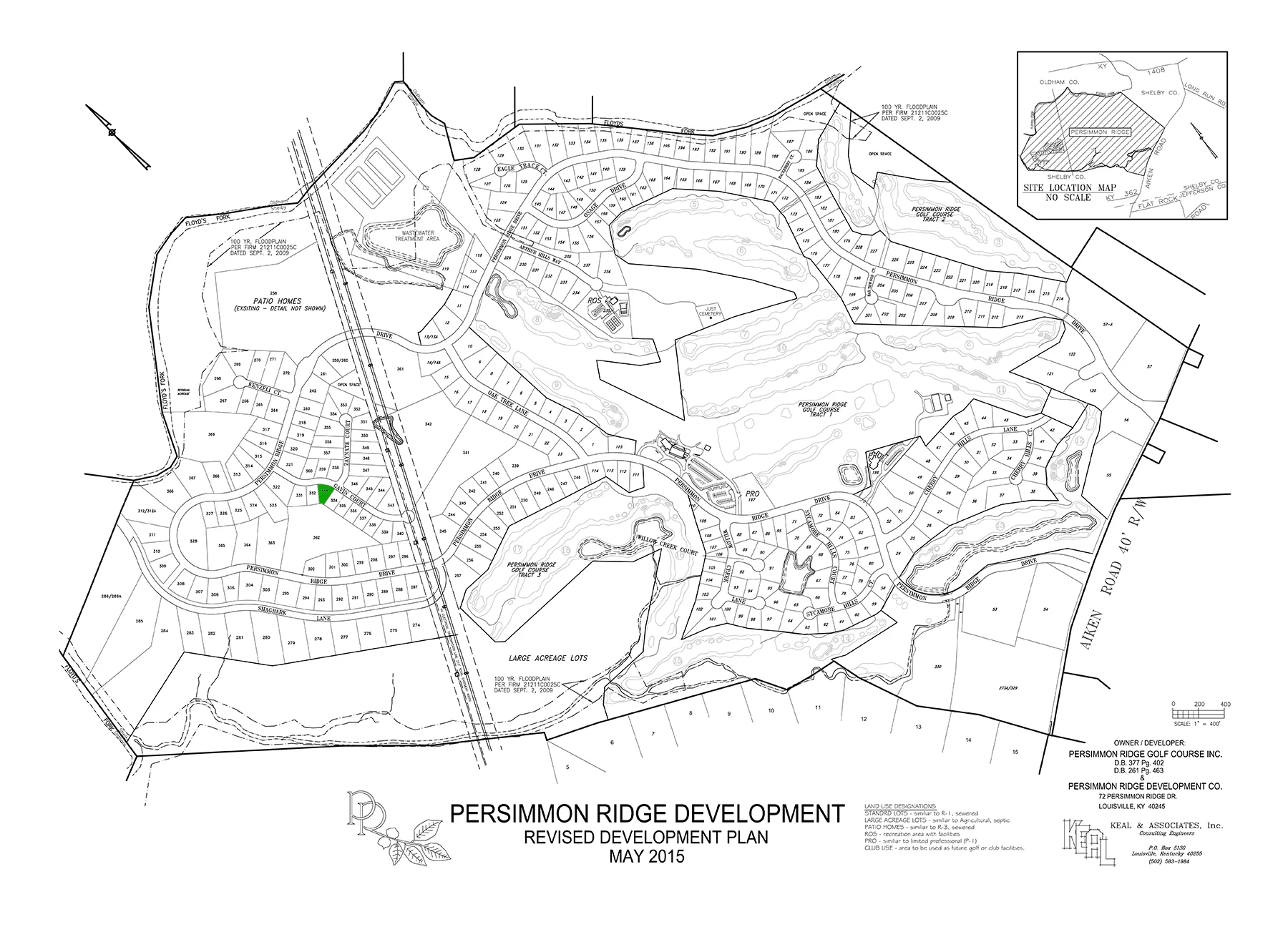 Lot #333 indicated in green on plat map. View Dimensions.