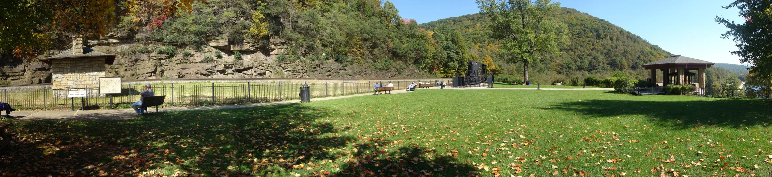 The park at the top of the World Famous Horseshoe Curve.