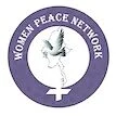 Women's Peace Network Logo with dove on symbol for female inside a purple circle
