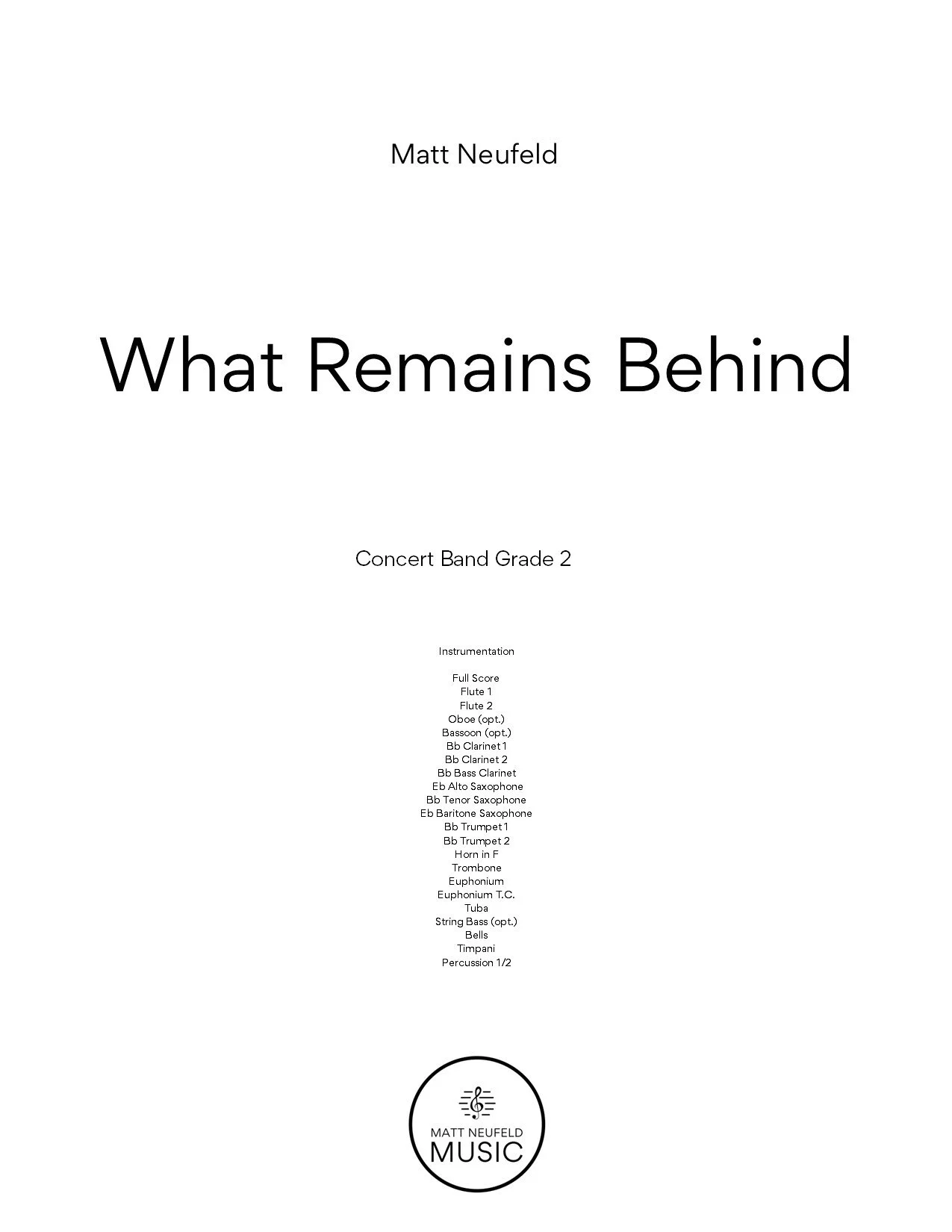 What Remains Behind Score and Parts 2026 Revision