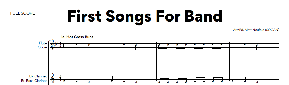 First Songs For Band Pack