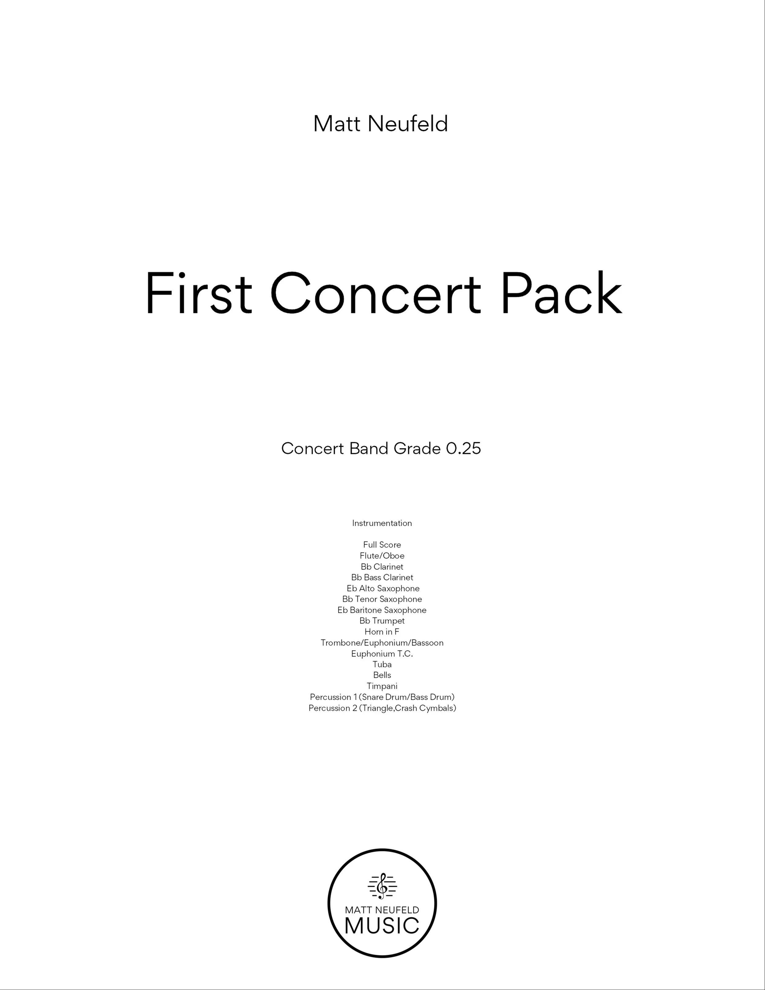 First Band Concert Pack