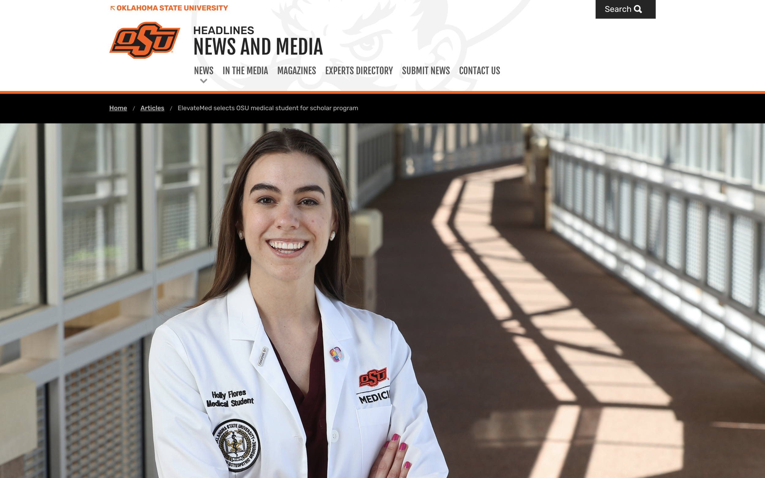 Oklahoma State University - ElevateMeD Scholar Holly Flores