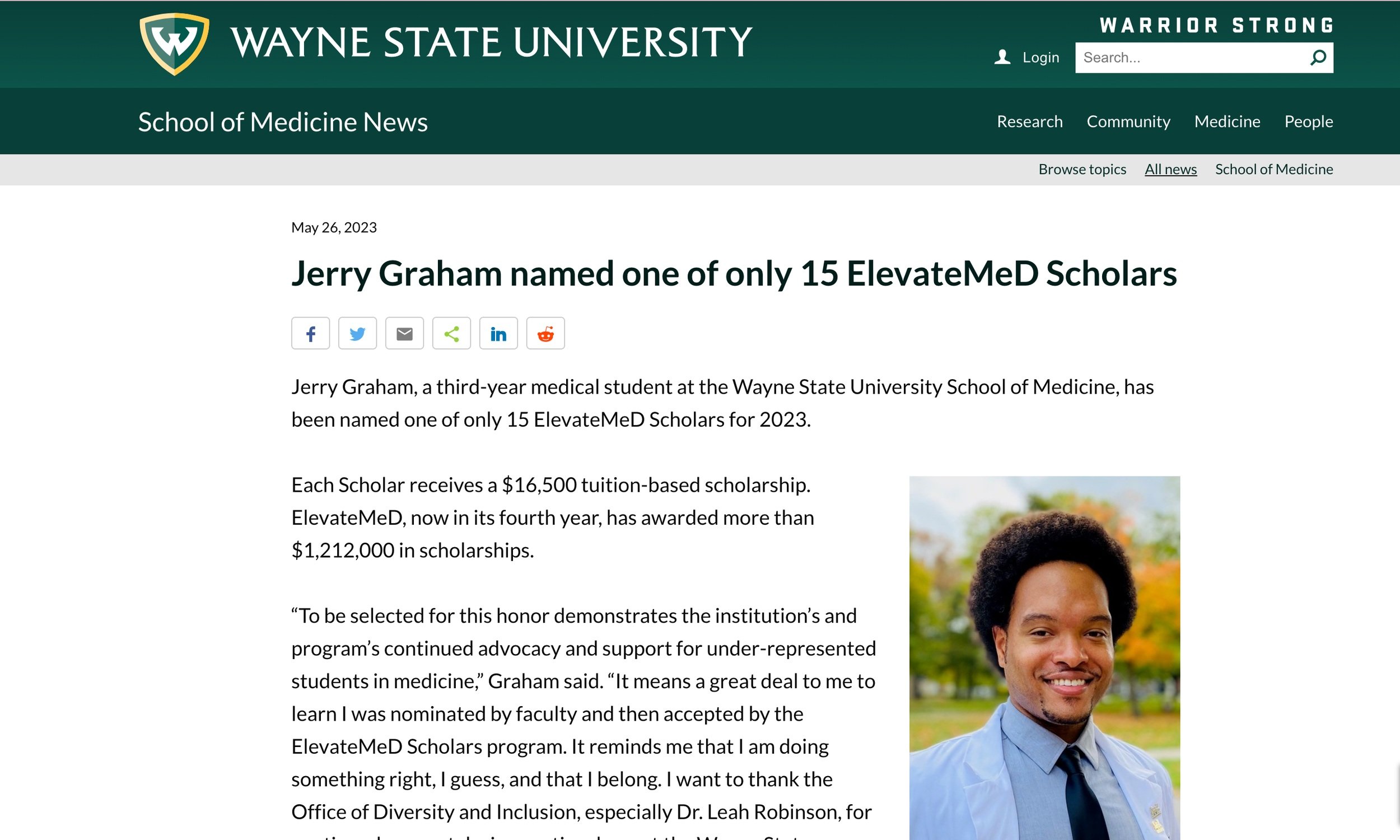 Wayne State University- Jerry Graham