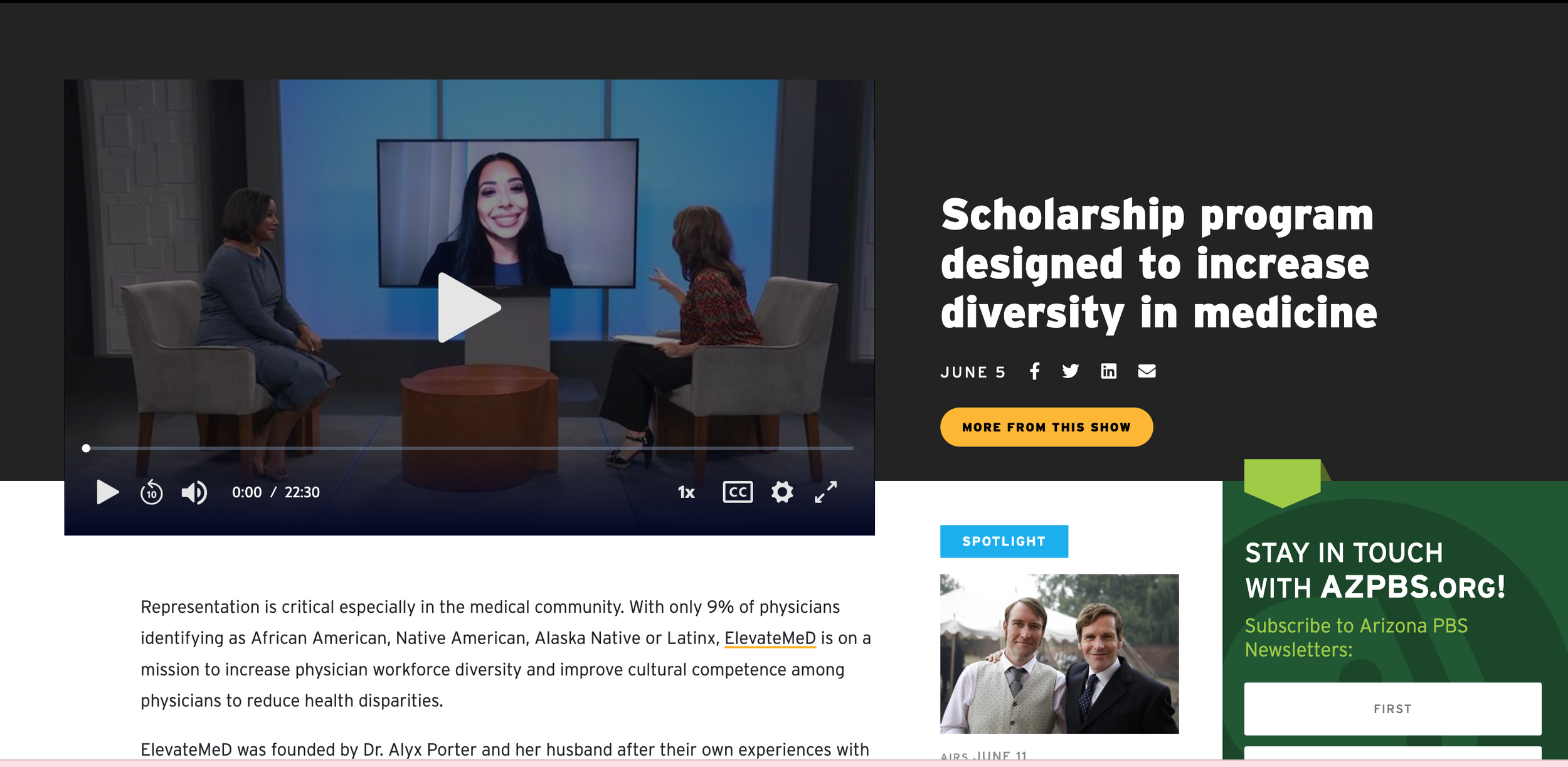 Horizon ArizonaPBS | Scholarship program designed to increase diversity in medicine