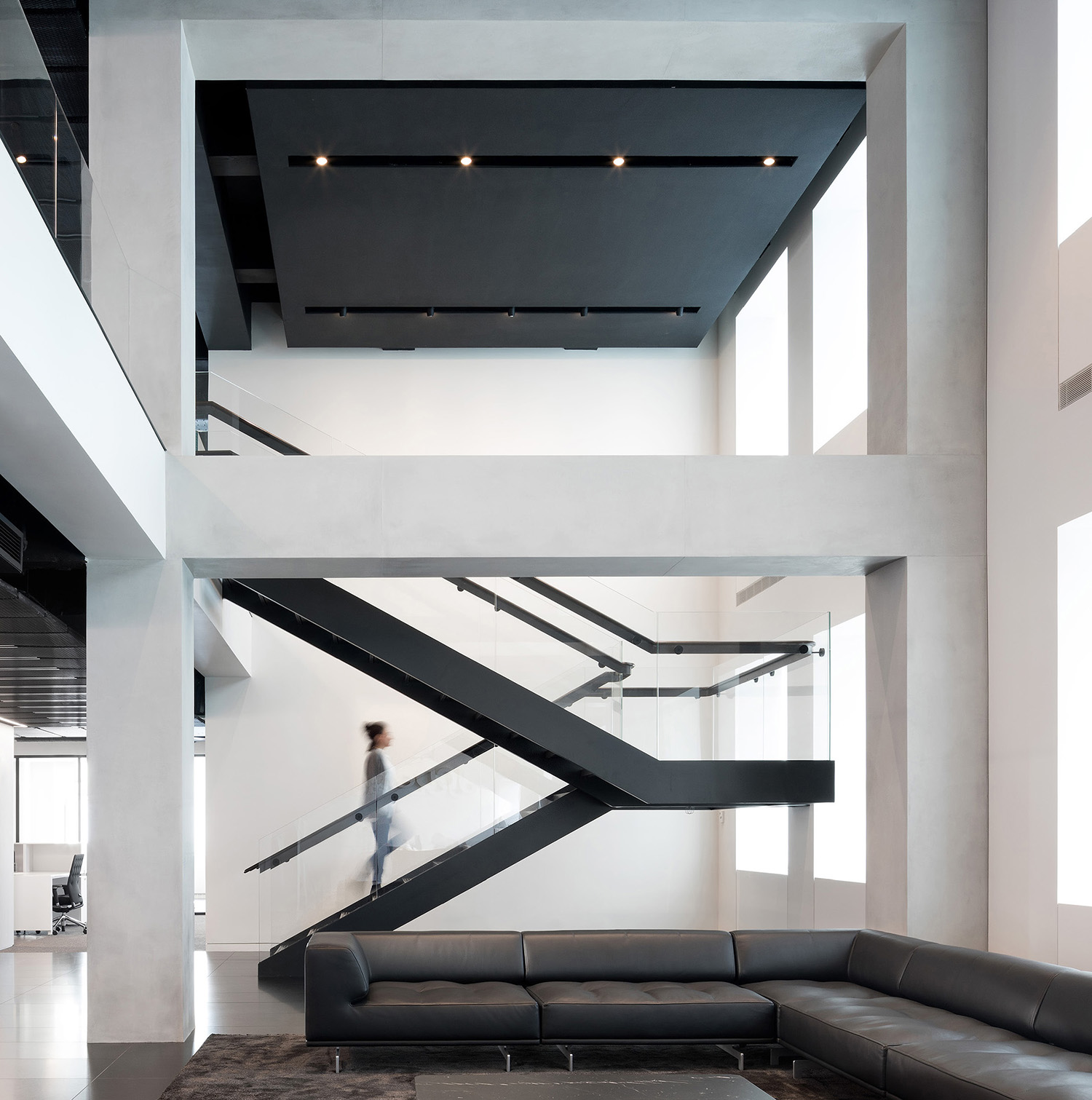 A central and dominant feature of the space is the dramatic, double-height reception space that greets you. Unexpected, particularly in the context of a building of this vintage, it makes a stunning first and last impression for visitors and staff.