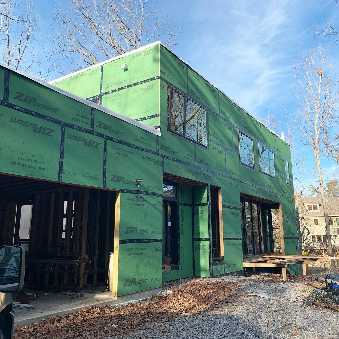 Weaver house is coming along! #ashevillearchitecture