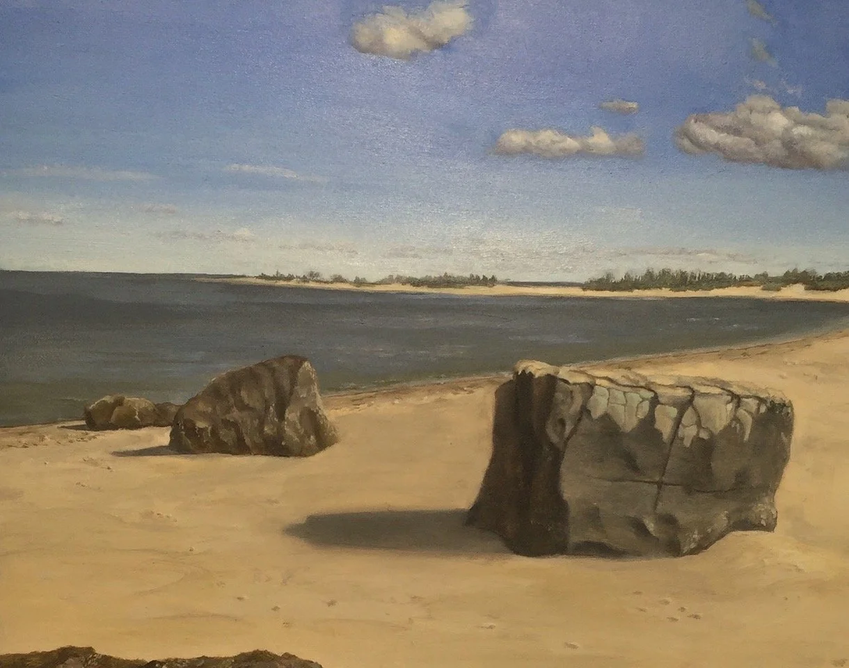 LOW TIDE HORSESHOE COVE, oil on panel, 6 x 8