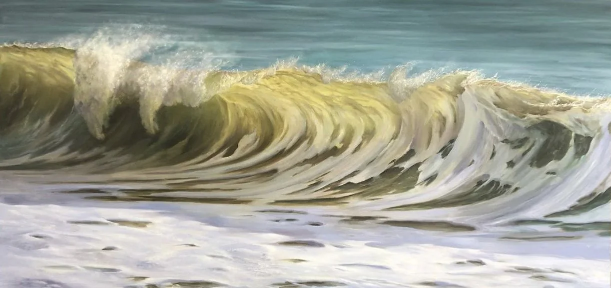 SLANTS III, oil on wood panel, 36 x 72