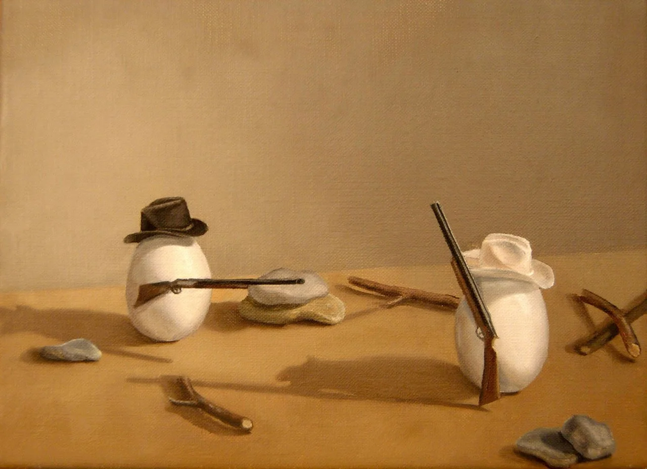 MOM ALWAYS LIKED YOU BEST-GEORGE, oil on linen, 8 x 10