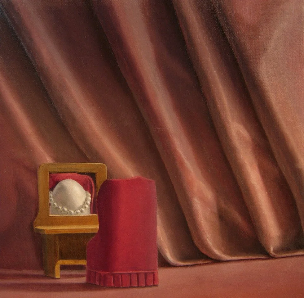 CODDLED EGG, oil on linen, 10 x 10