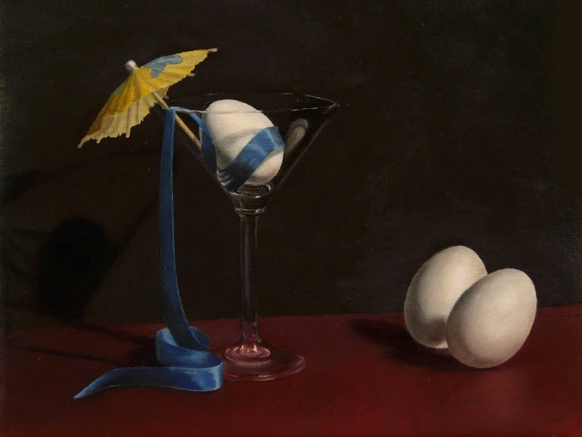 ANOTHER PICKLED EGG, oil on linen, 10 x 8