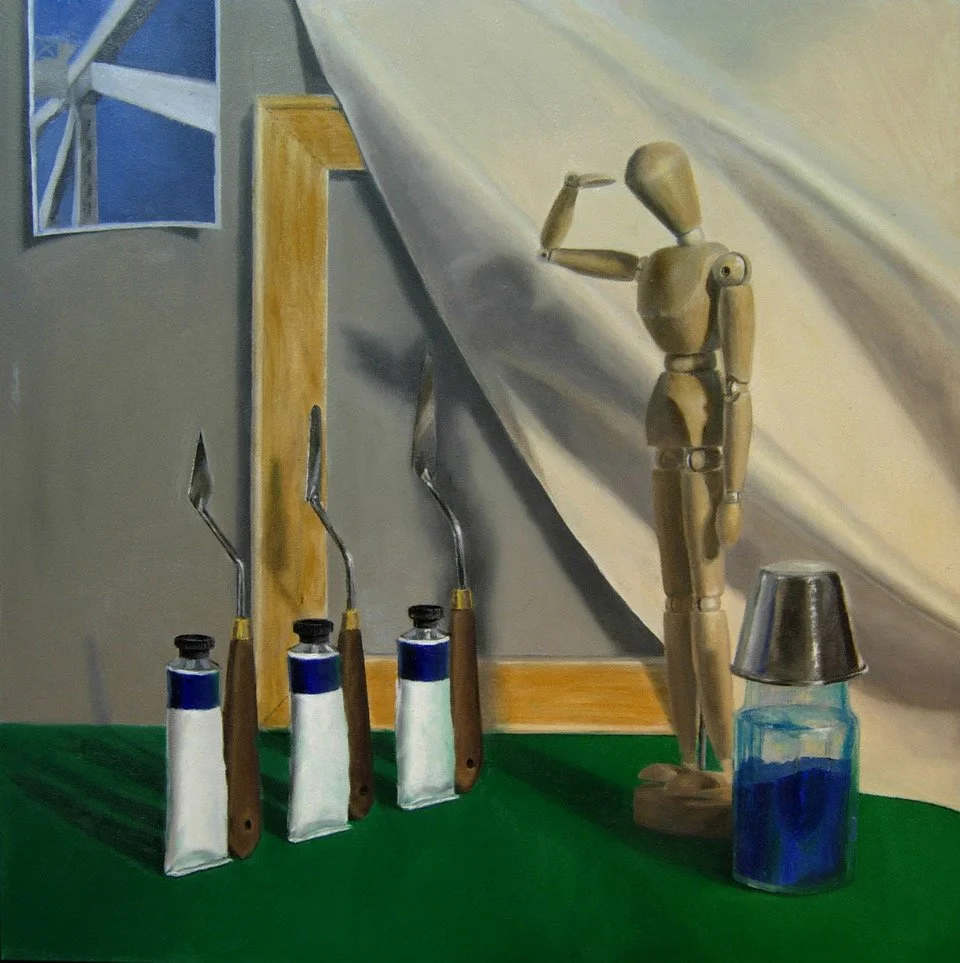 ULTRAMARINES, oil on linen, 12 x 12