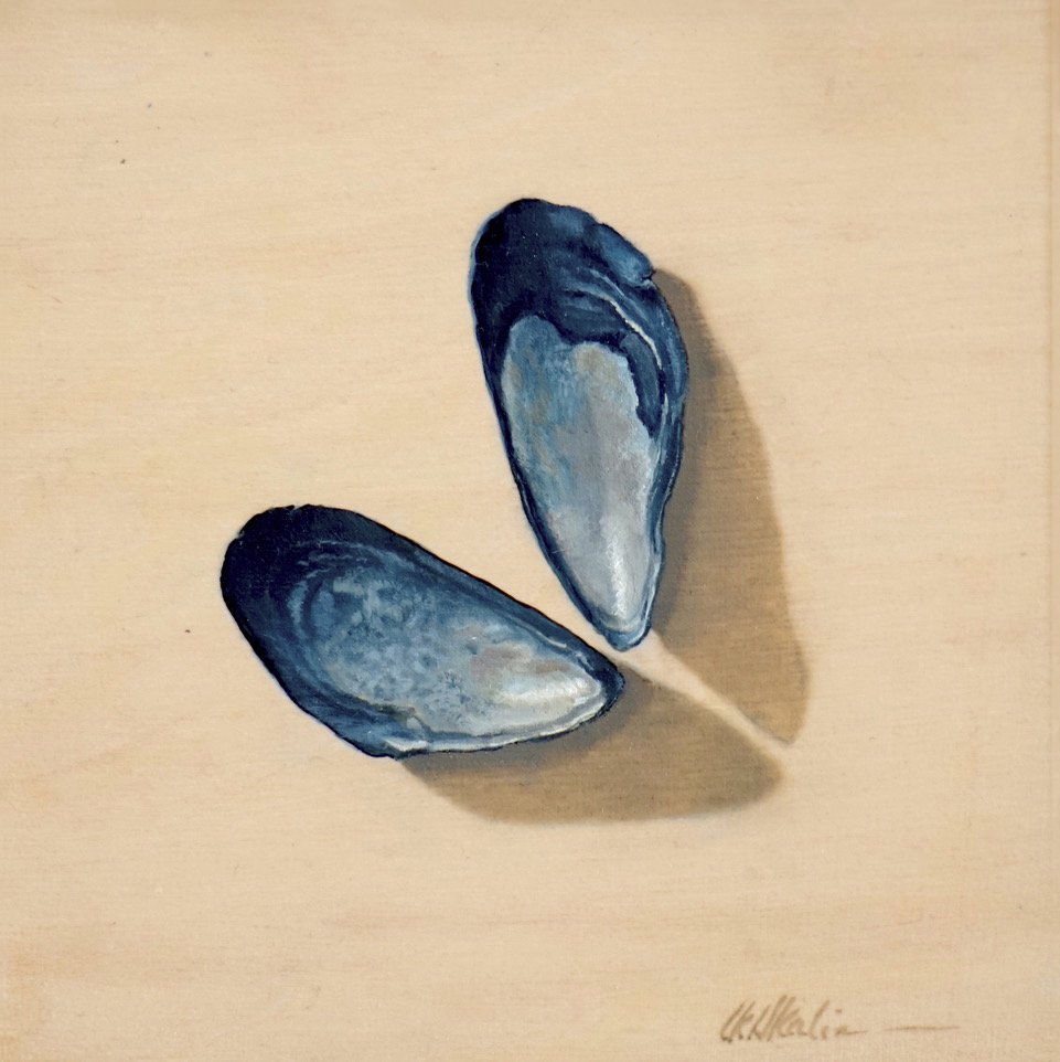 NEARLY, oil on wood panel, 6 x 6