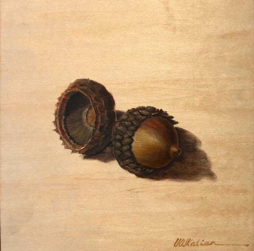 MISSING YOU, oil on wood panel, 6 x 6