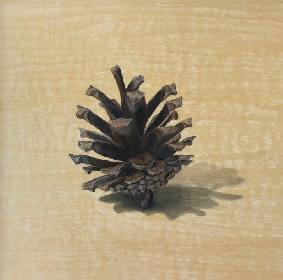 PARTY GIRL, oil on wood panel, 6 x 6