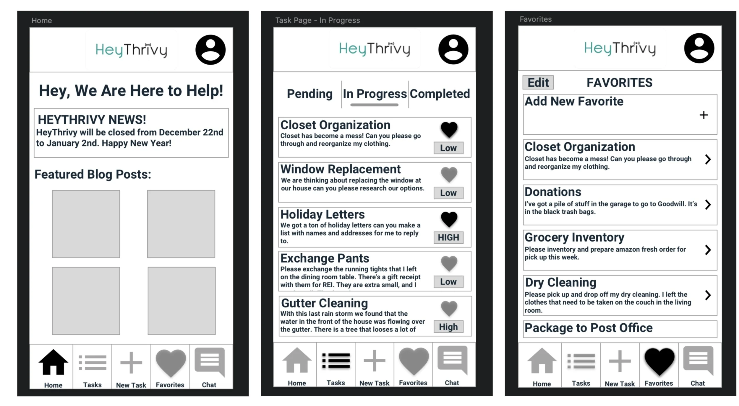 version 3 wireframe/prototype
