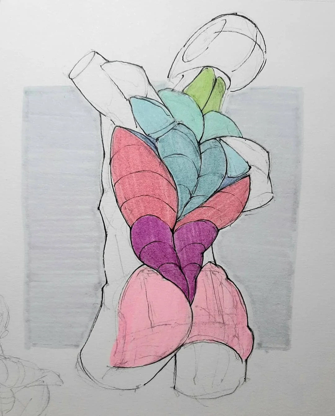 anatomy practice...
#anatomy #study #pen #ink #color #back #muscles #practice #sketches #sketchbook #figure #human #markers