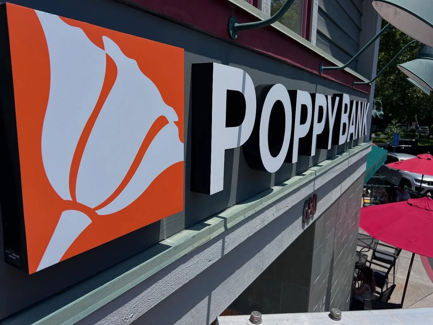 @poppy.bank in Danville is opening soon! Another BEAUTIFUL signage project courtesy of @johnstonsigns