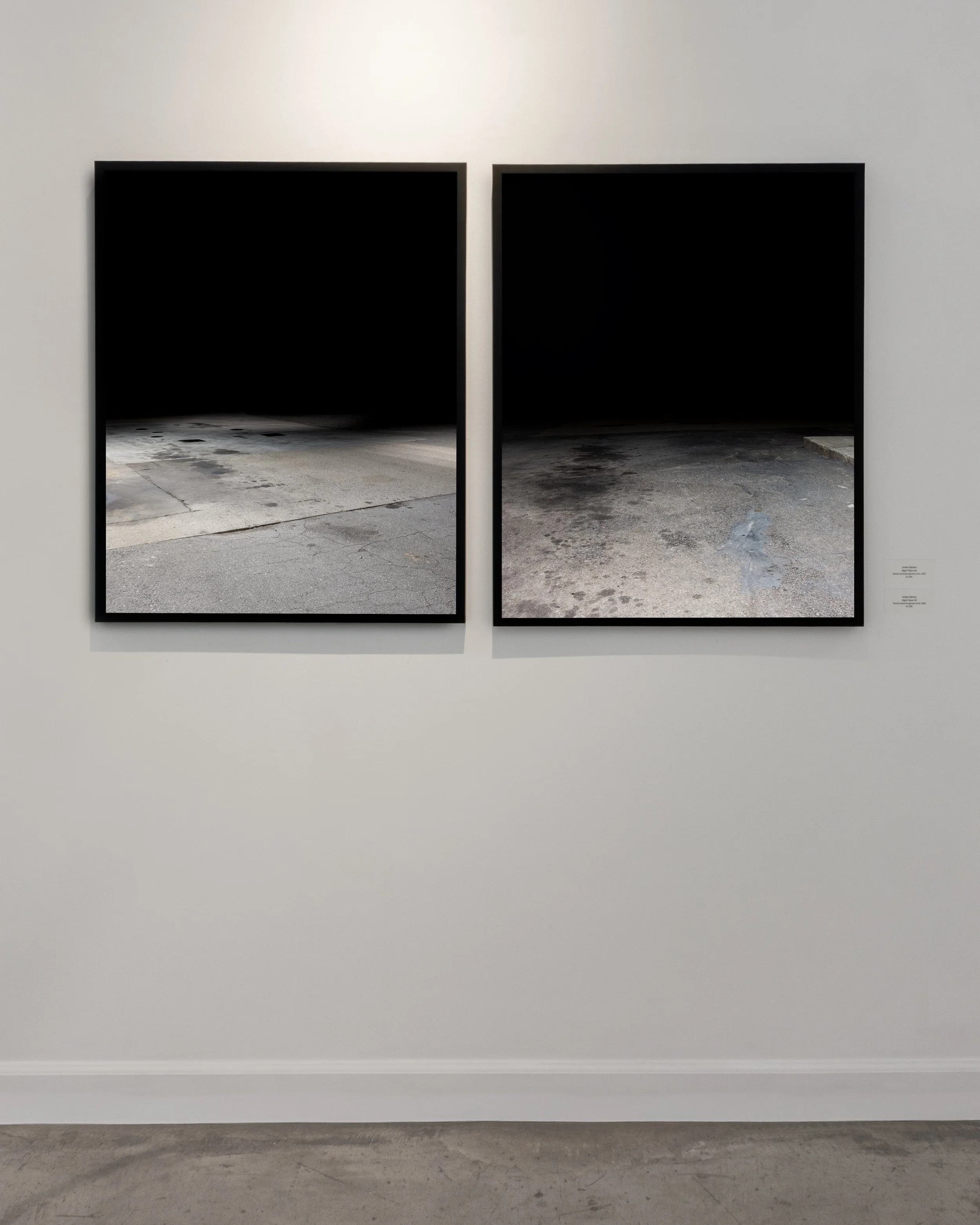  Night Place 01, Night Place 03, 2025 archival pigment prints 28” x 35” 