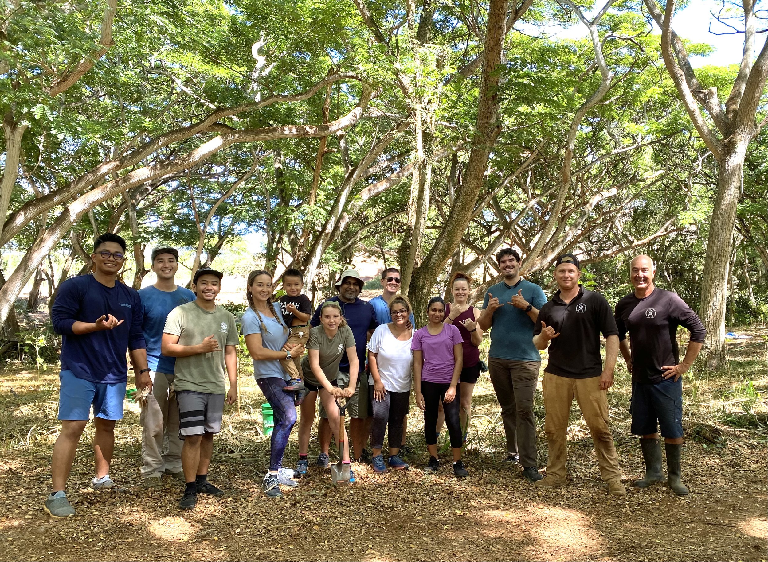 Never too young to plant trees and contribute to Hawaii's reforestation efforts!