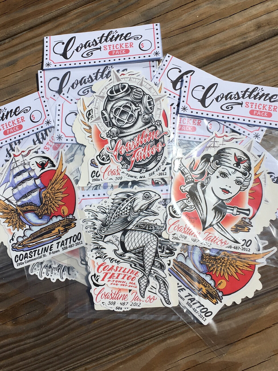 Coastline sticker packs
