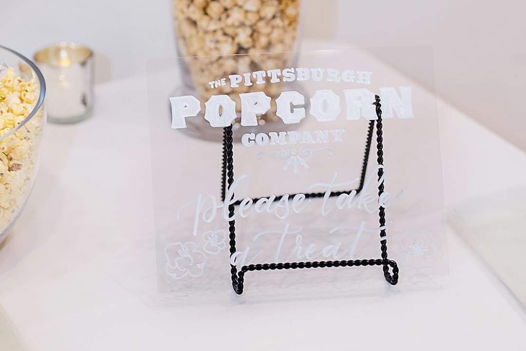Acrylic Popcorn Bar Sign