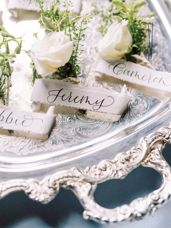 Lovely Arrows Designs Calligraphy Place Cards