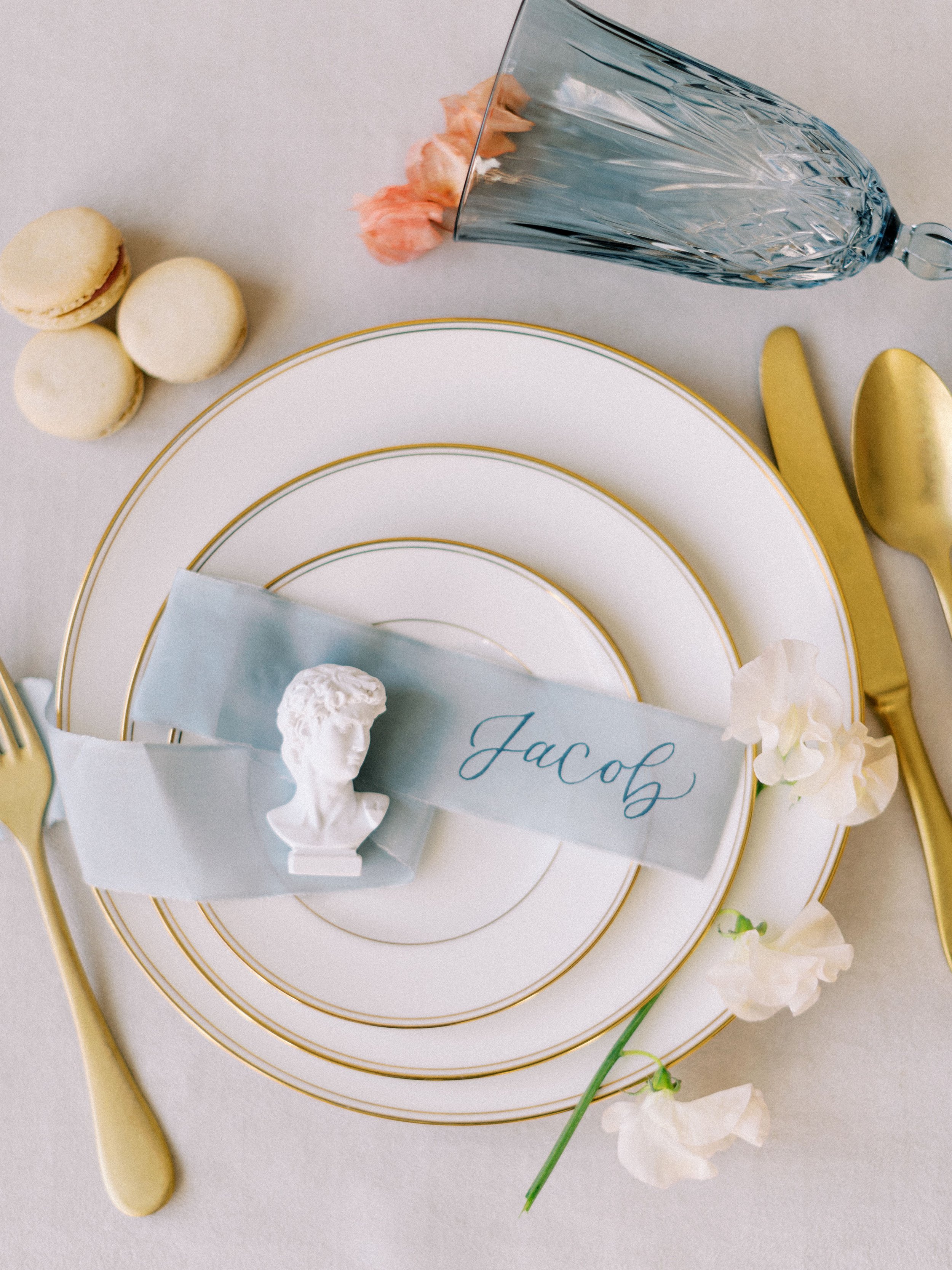 Calligraphy Ribbon Place Cards