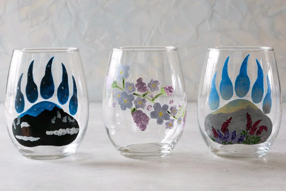 Hand painted glasses