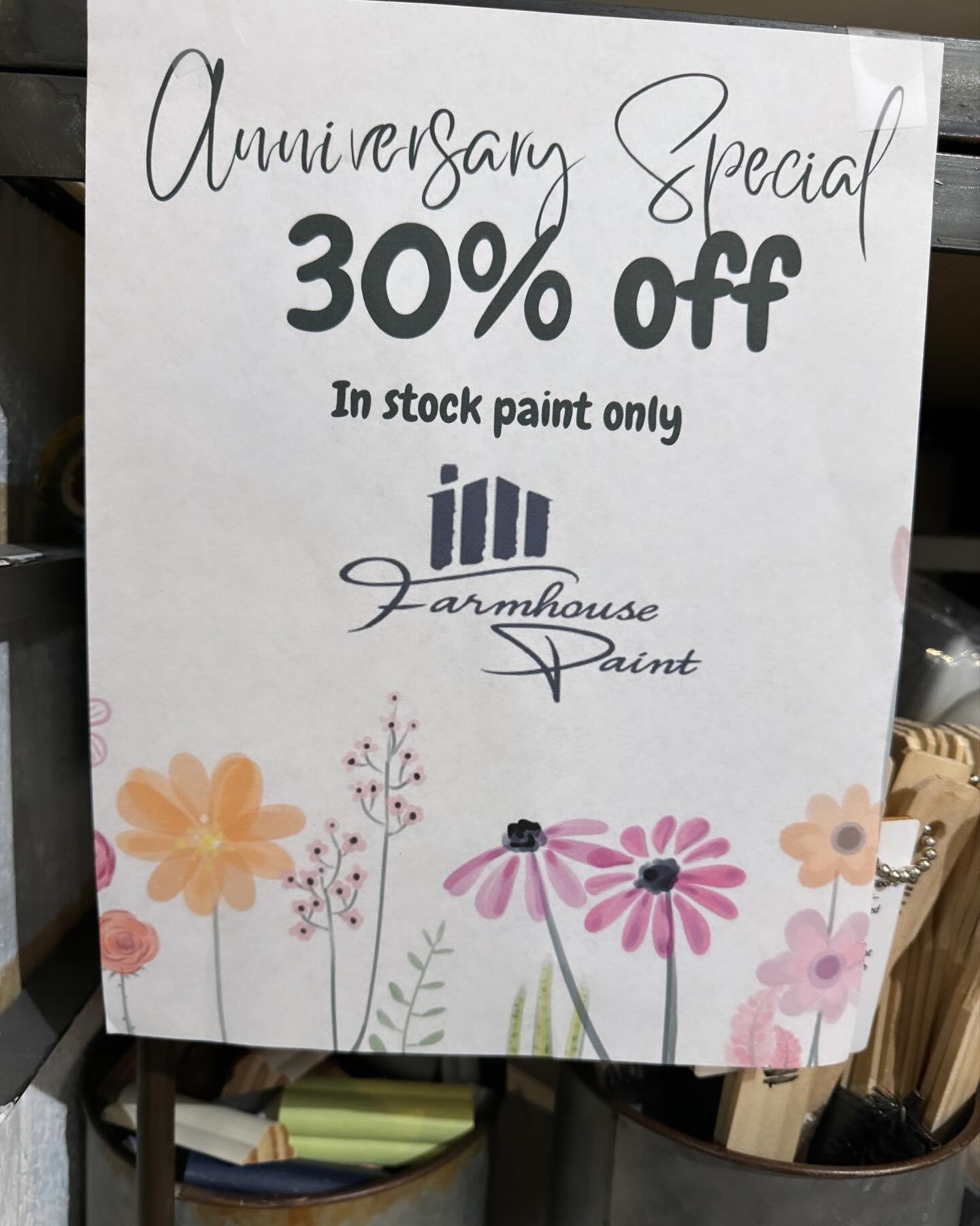 Sale spotlight! Get 30%off Farmhouse paint and 10%off  AK Republic! Today only! 
Open 10-6 today!