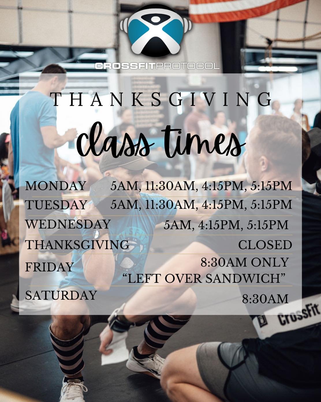 Whether you&rsquo;re just in town for the week or just have some extra time on your hands, pick a class and come check us out! 🦃