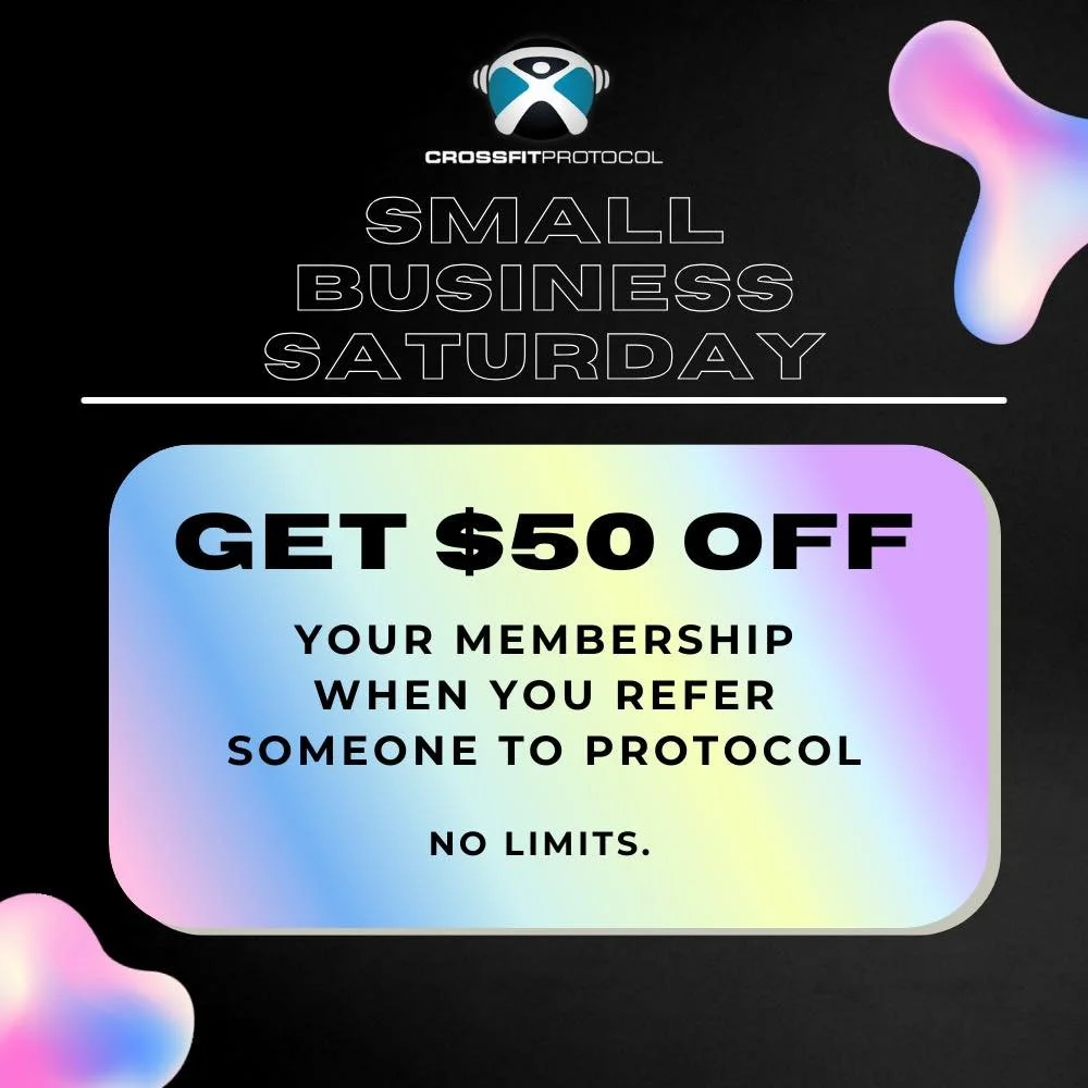 Support your local fitness community this holiday season and get rewarded! 🎄Get $50 off your membership when you refer someone to CrossFit Protocol and they will get $50 off their first month&rsquo;s membership when they join!