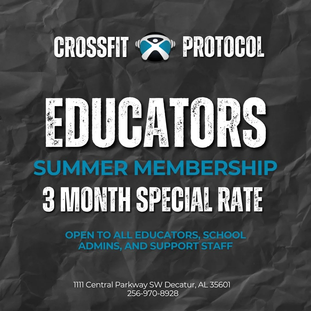 We're inviting all educators to come spend the summer with us! ☀ Attend unlimited CrossFit or bootcamp classes, as well as any clinics for a limited time. 
*no contract beyond the summer

Scan the QR code or fill out the form below for more info!
htt