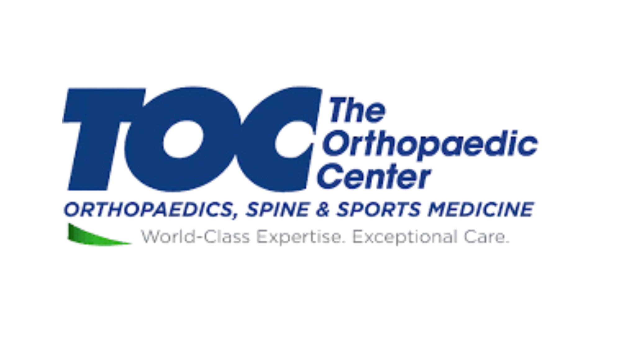 Logo of the Toe Orthopedic Center with tags indicating Orthopedics, Spine, Sports Medicine, and a tagline: World-Class Excellence, Exceptional Care.