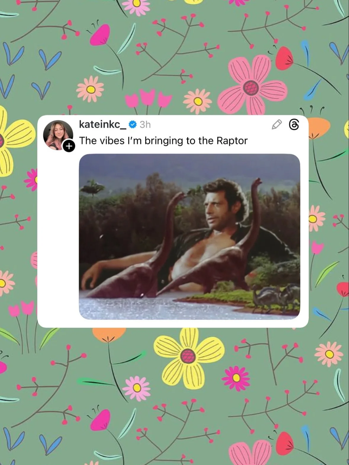 Happy Raptor Day! Don&rsquo;t forget to leave out an offering of Costco rotisserie chicken and green jello for our lord and savior Jurassic Christ. Let us prey for good fortune and ample parking on this beautiful spring equinox, rawrmen 🙏🦖

#memes 