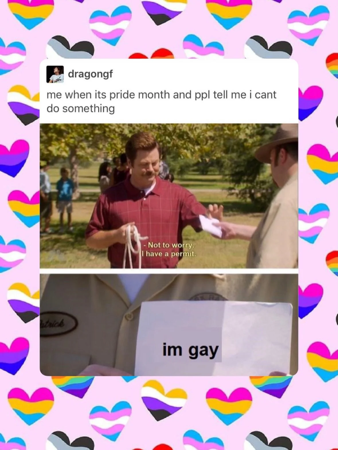 Happy pride month, besties! Everything rainbow, unhinged sober Hunter Biden, longer days of sunshine, and watching all the homophobes clutch their pearls - oh, it&rsquo;s going to be a stellar month 🌈

#meme #memes #lgbtq #pride #mentalhealth