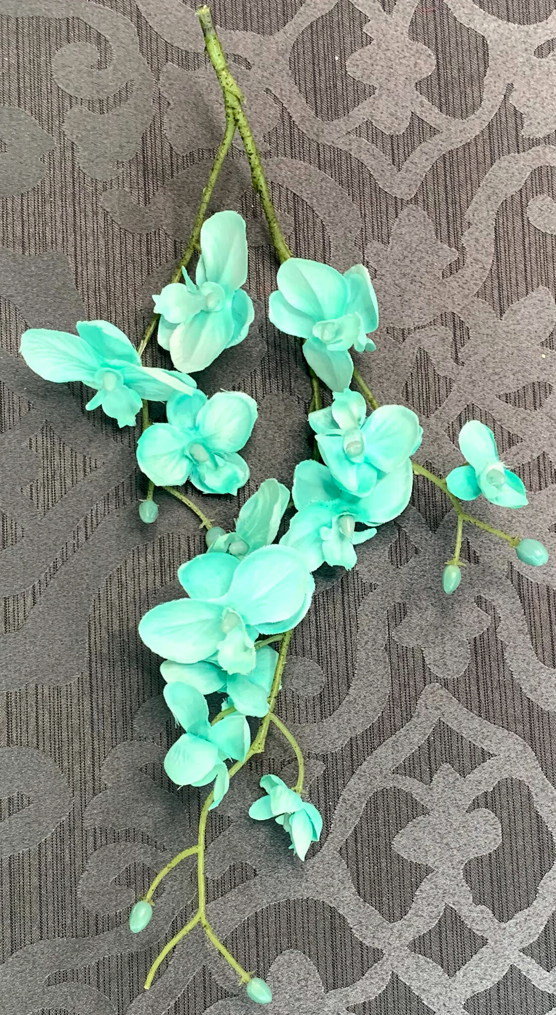Light Teal Orchids (FL31)