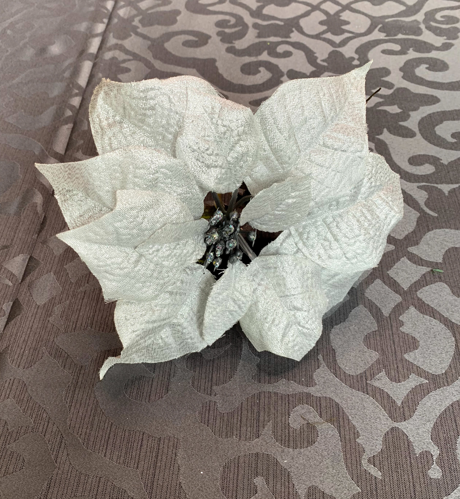Silver Pointsettias (FL130)