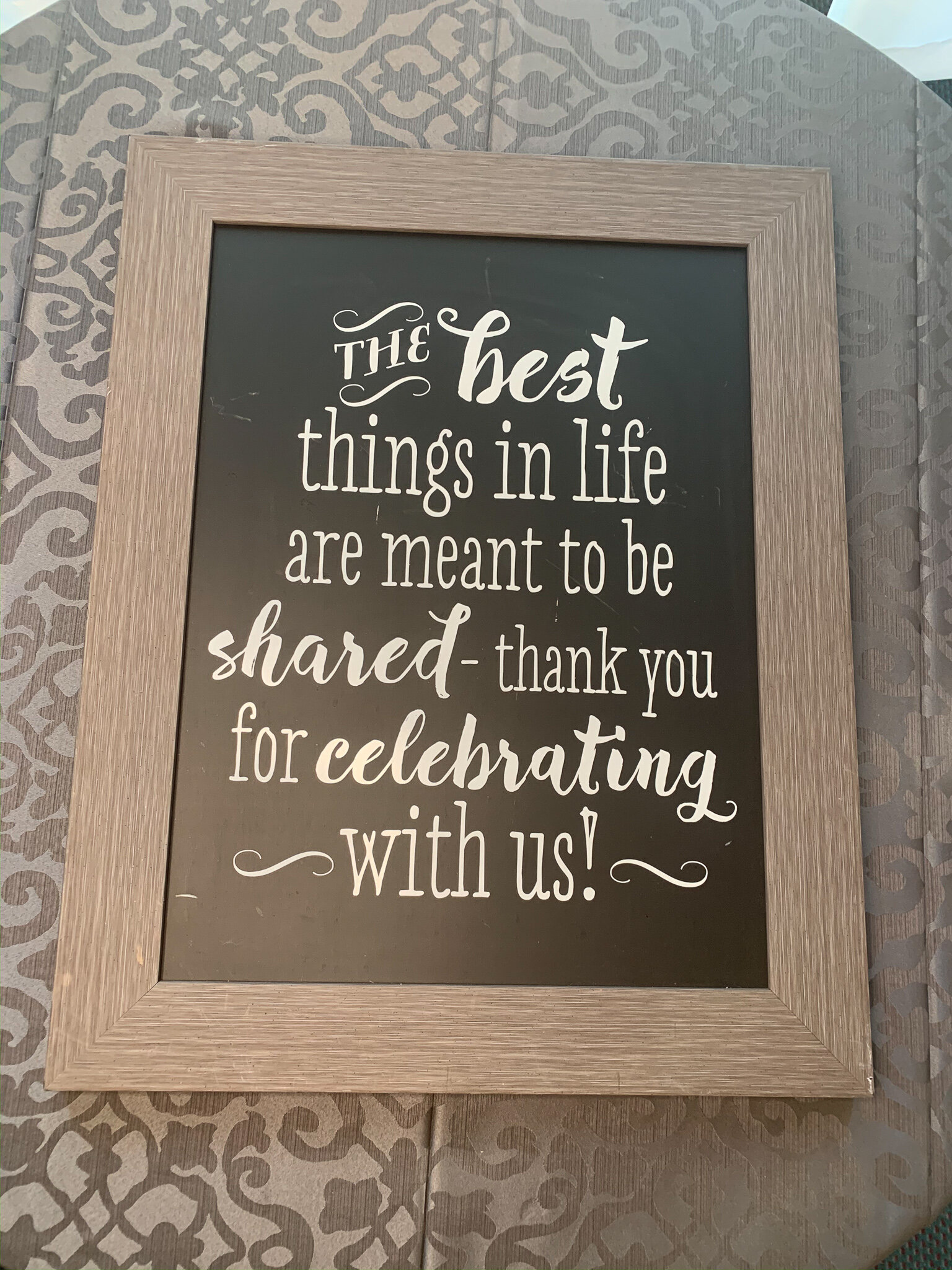 Thank You for Celebrating With Us Sign