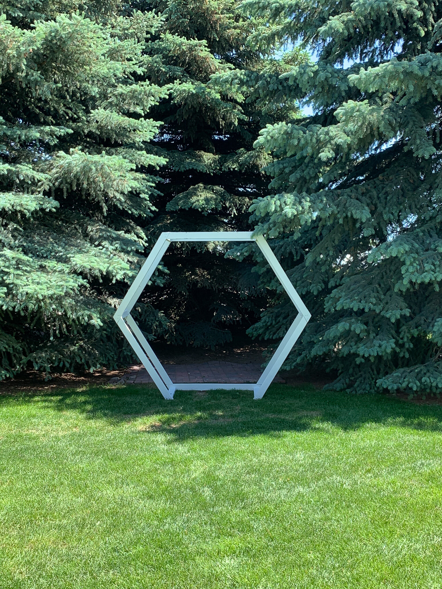 White Hexagon Arch