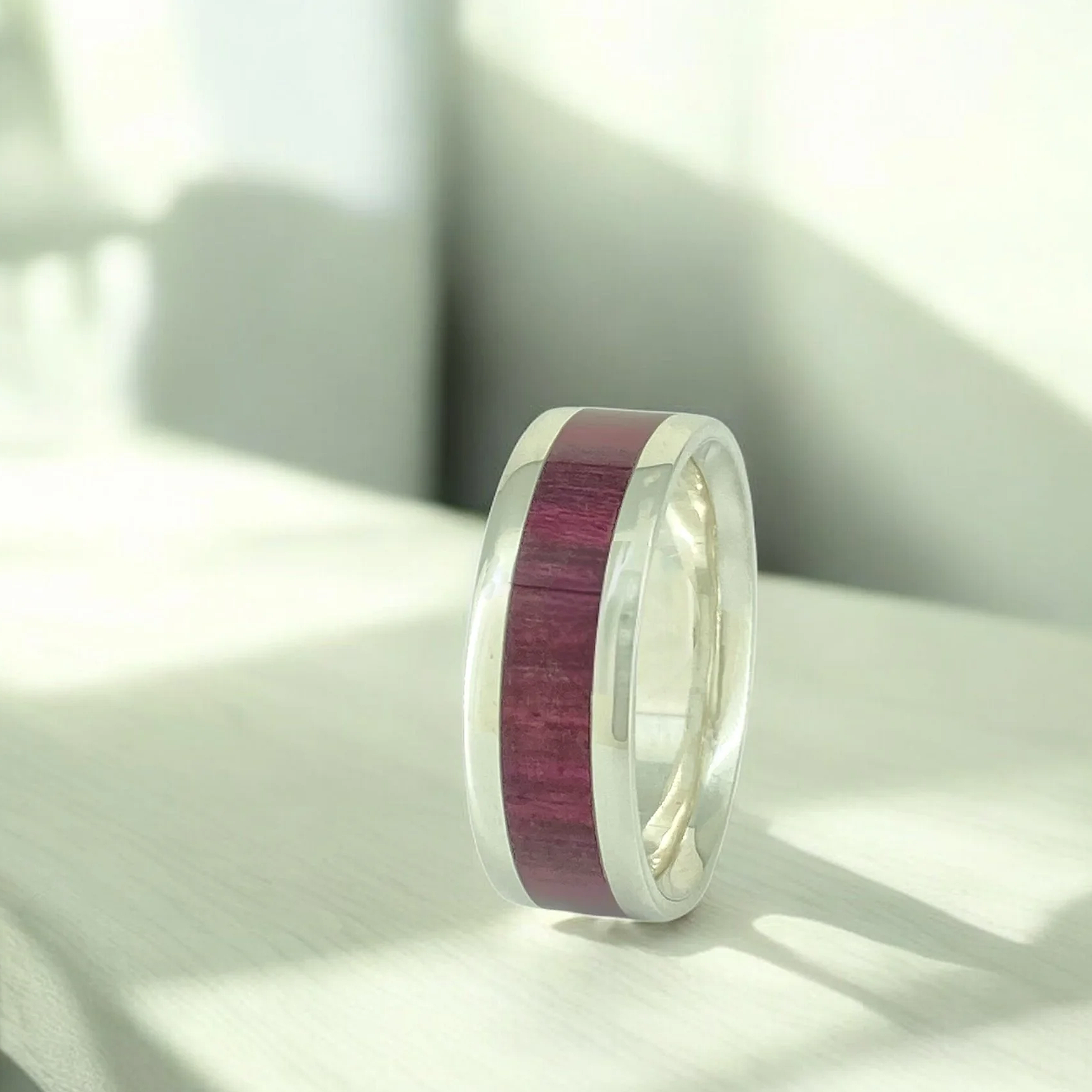 Purpleheart+Wood+centre+in+Silver+WIDE+option