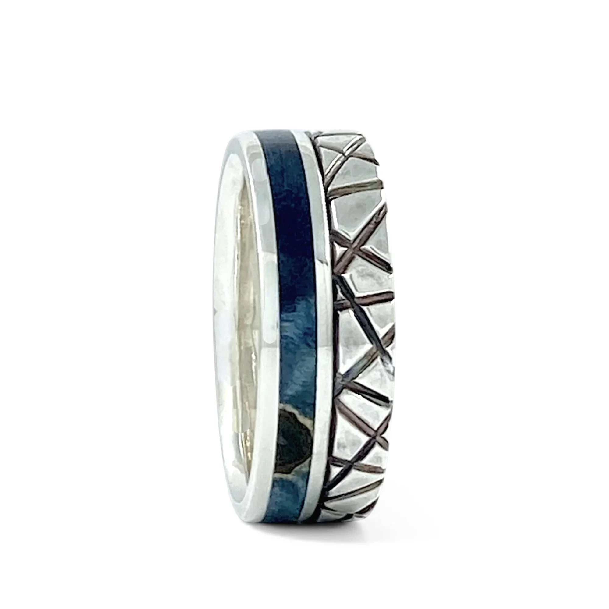 Blue+Colour+Maple+Burl+Silver+with+Crossed+Lines+Side+Ring+Design+2.jpg