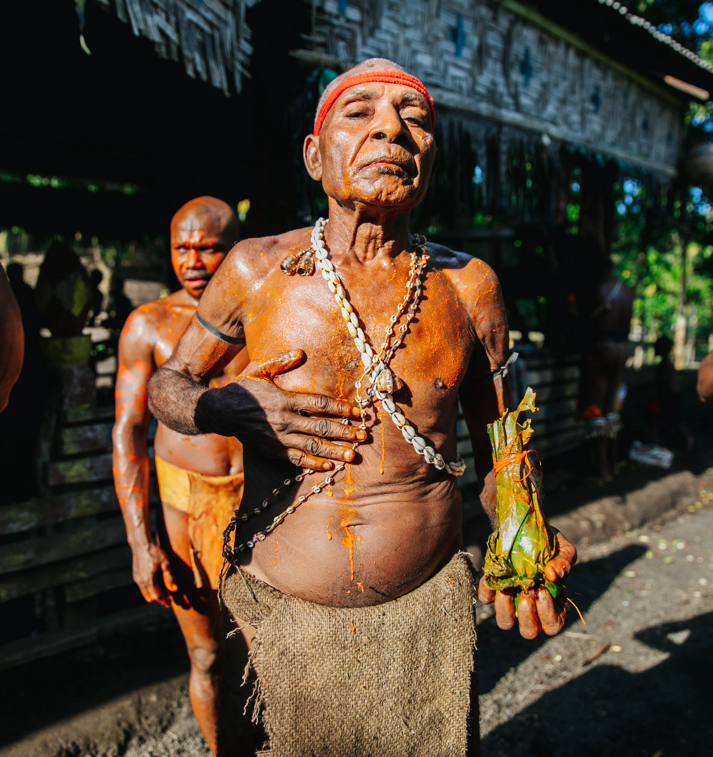 Francis prepares for the welcoming ceremony