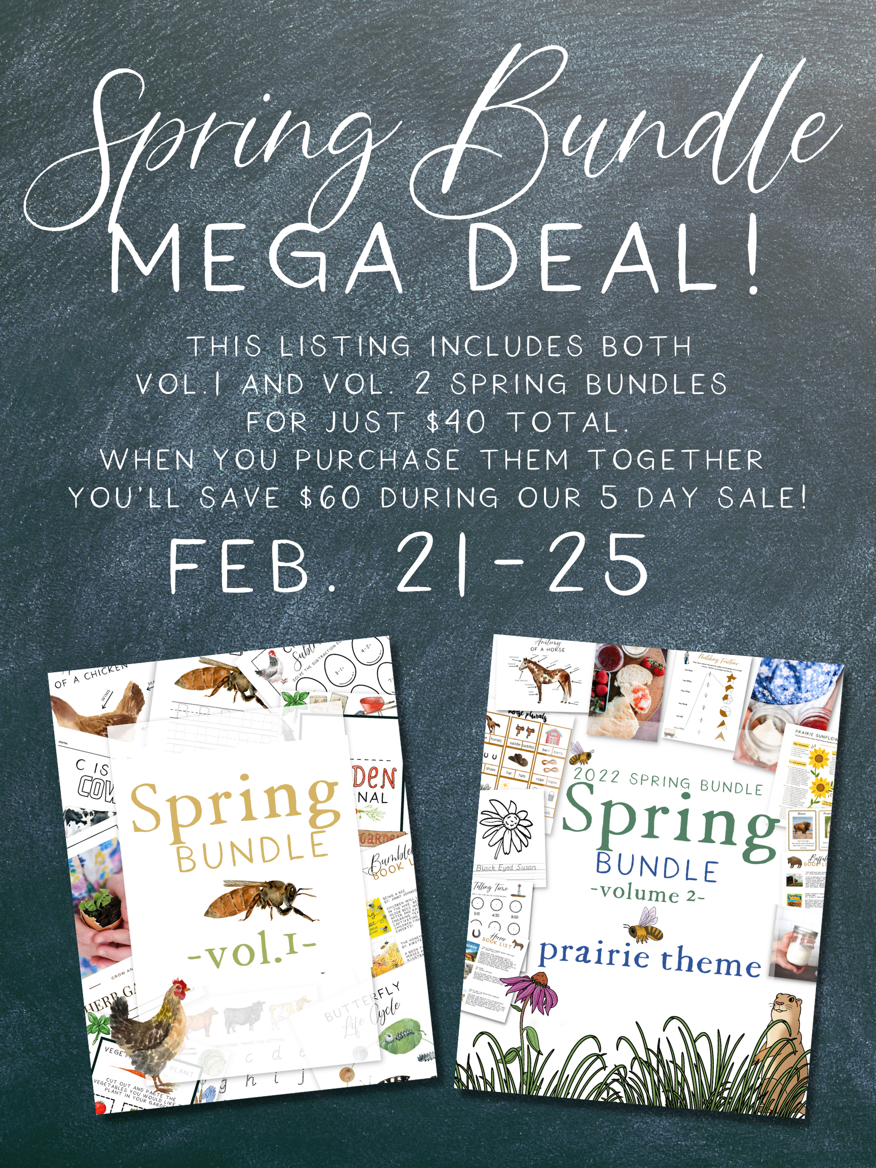 MEGA DEAL: BOTH Vol. 1 and Vol. 2 Spring Bundles!
