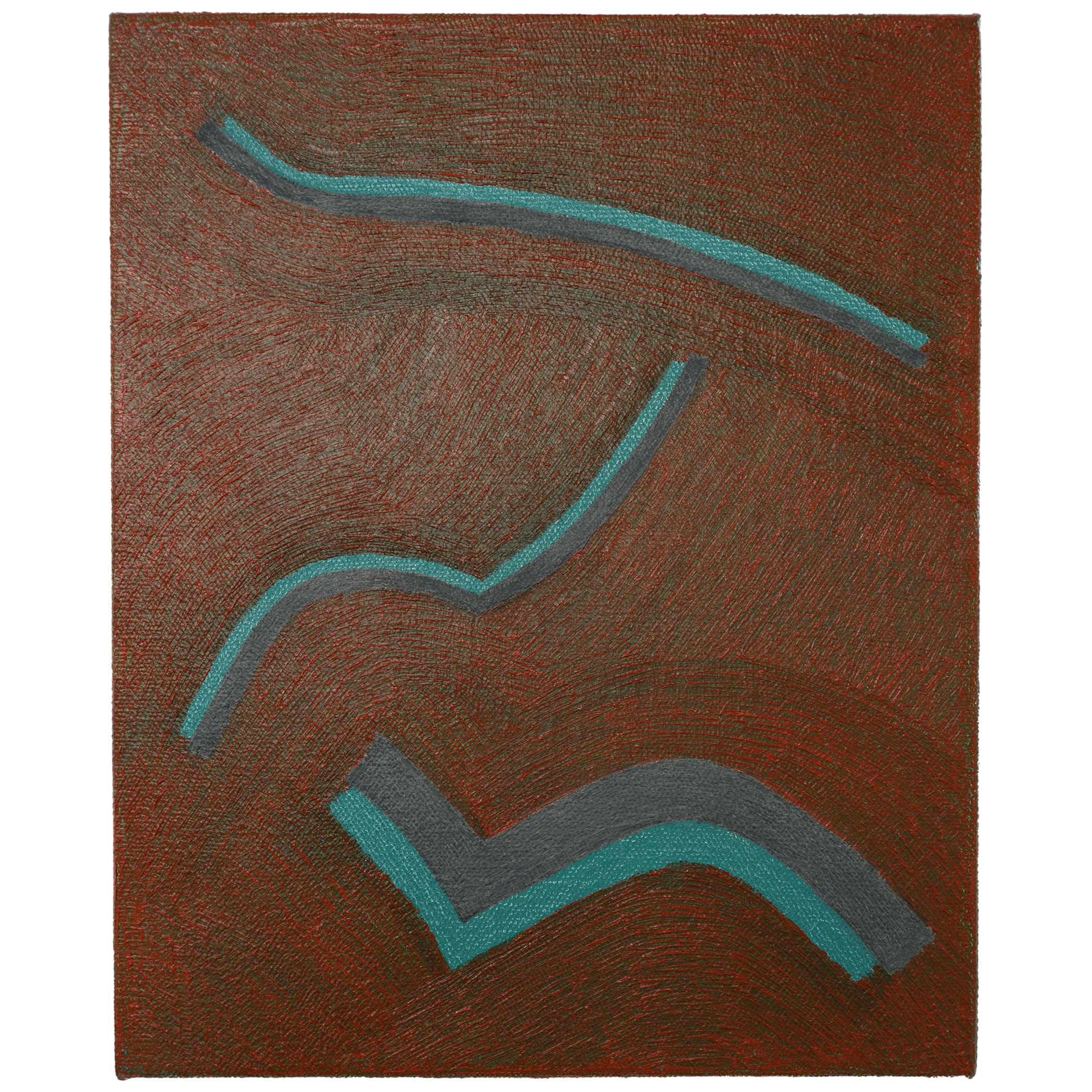  PESCE ROSSO, 2023, 16 x 13 inches, Oil Paint and Graphite on Linen. 